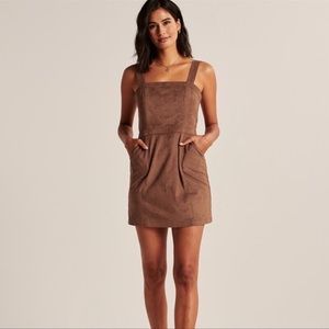 Abercrombie & Fitch Faux Suede Pinafore Dress
